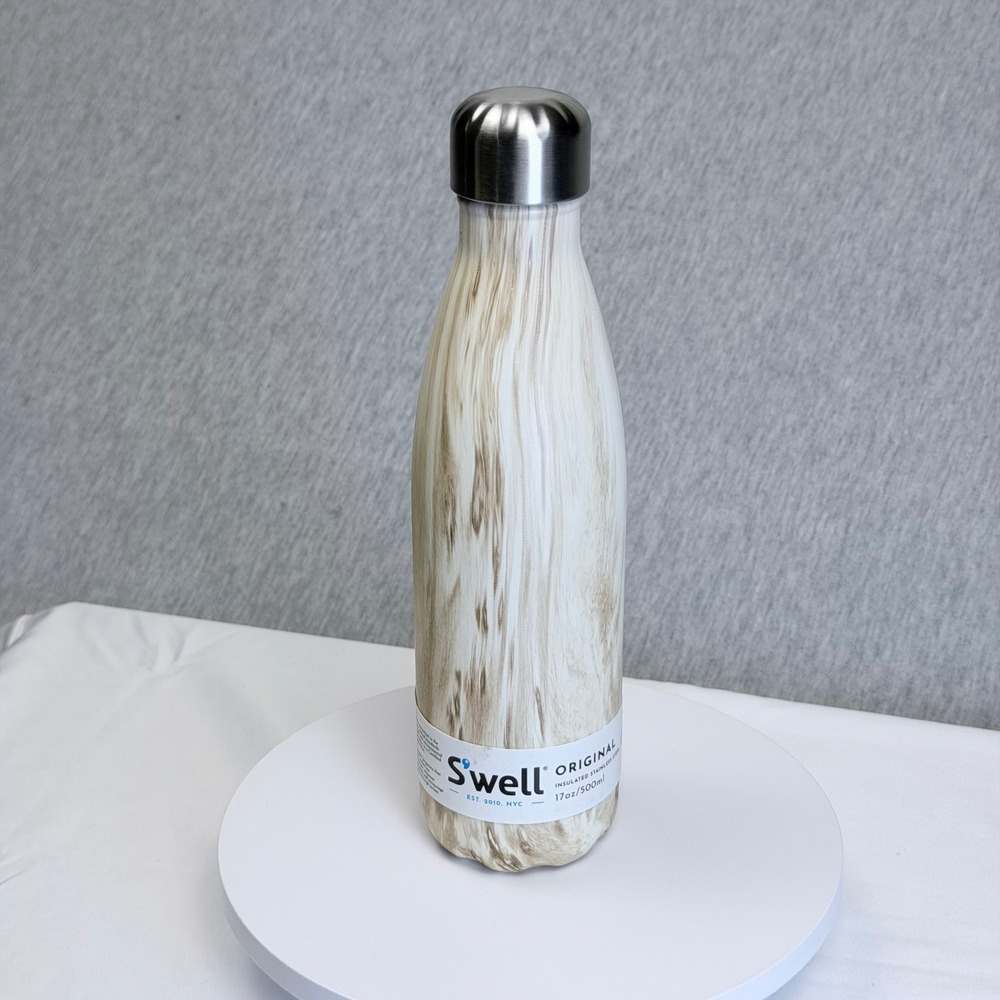 S'well Original 17oz Insulated Stainless Steel Water Bottle Blonde Wood Marble